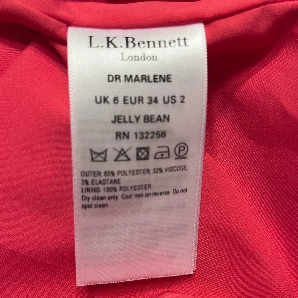 LK Bennett Dr. Marlene Dress in Jelly Bean Size 2